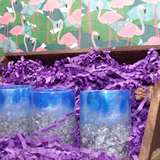 Blue & Silver Shot Glasses