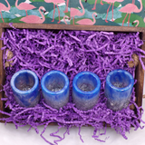 Blue & Silver Shot Glasses